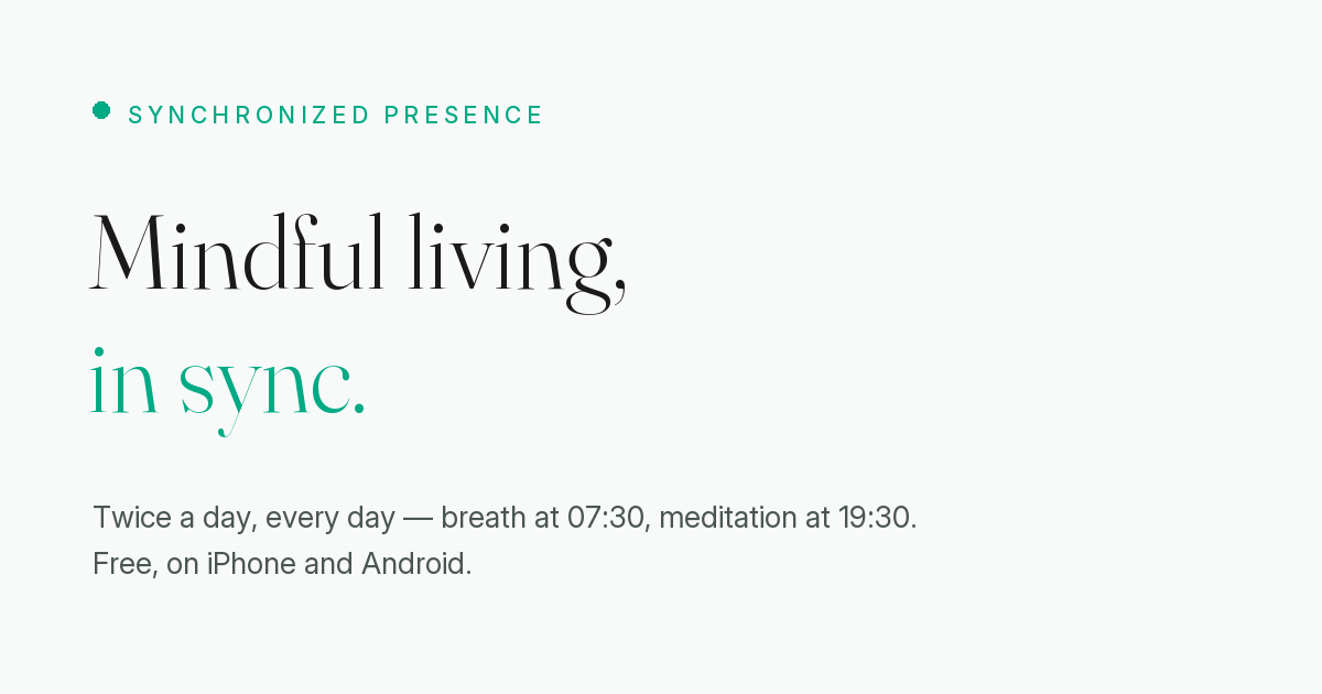 I built a free app where a whole country sits in silence at the same minute. Last Sunday, nobody cam